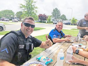 Community police at picnic